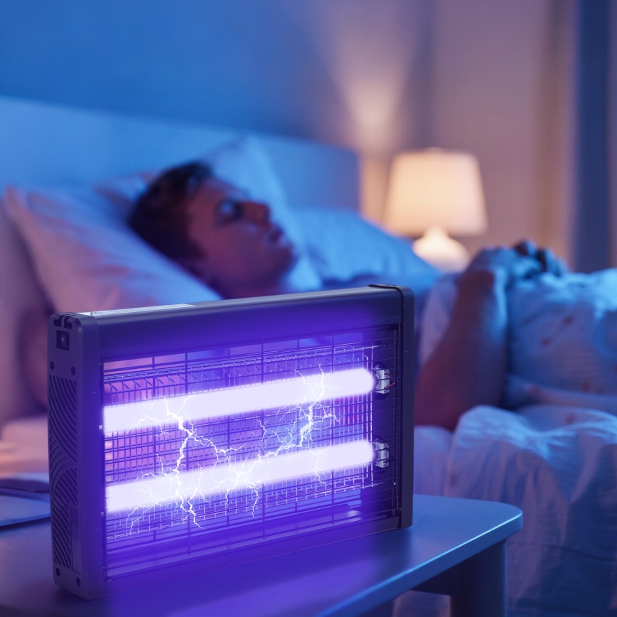 Brilagi - Elektriline putukapüüdja 2xUV/18W/230V 100 m2 must