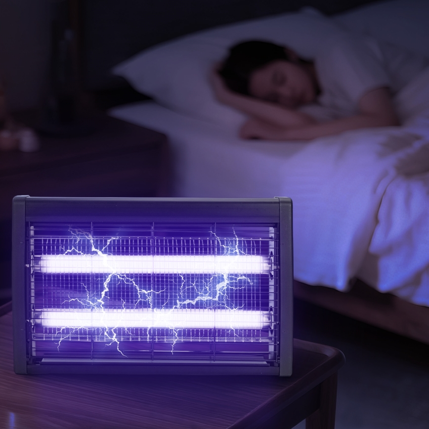 Brilagi - Elektriline putukapüüdja 2xUV/18W/230V 100 m2 must