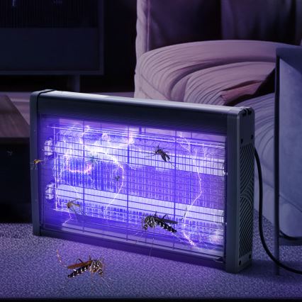 Brilagi - Elektriline putukapüüdja 2xUV/18W/230V 100 m2 must