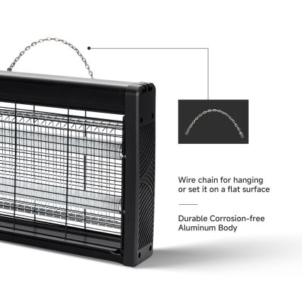 Brilagi - Elektriline putukapüüdja 2xUV/18W/230V 100 m2 must