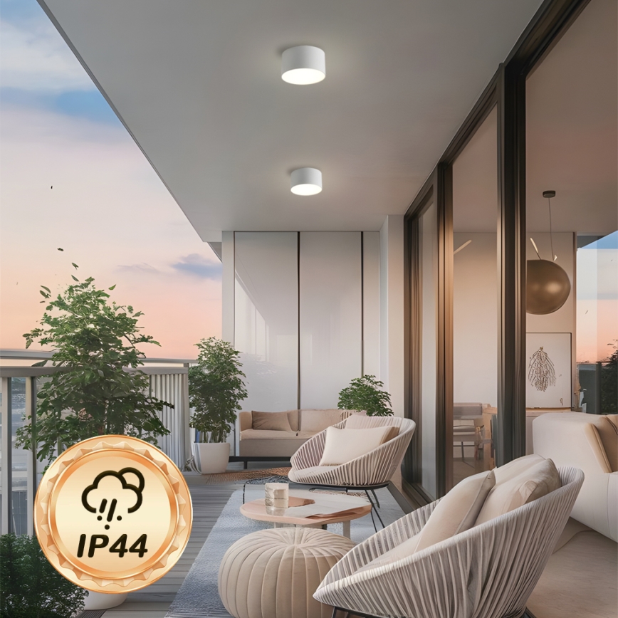 Brilagi - FORIS LED vannitoa laelamp 9W/230V Ø 9 cm, valge, IP44