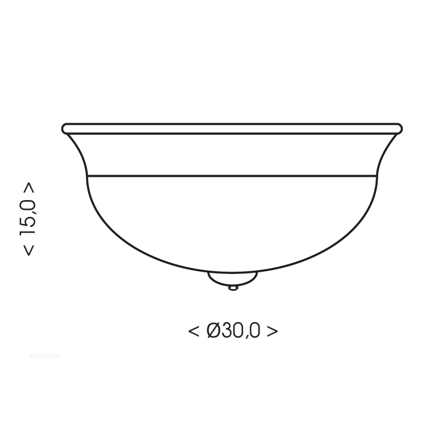 Brilagi - FRESCO laelamp 2xE27/40W/230V läbimõõt 30 cm hõbedane