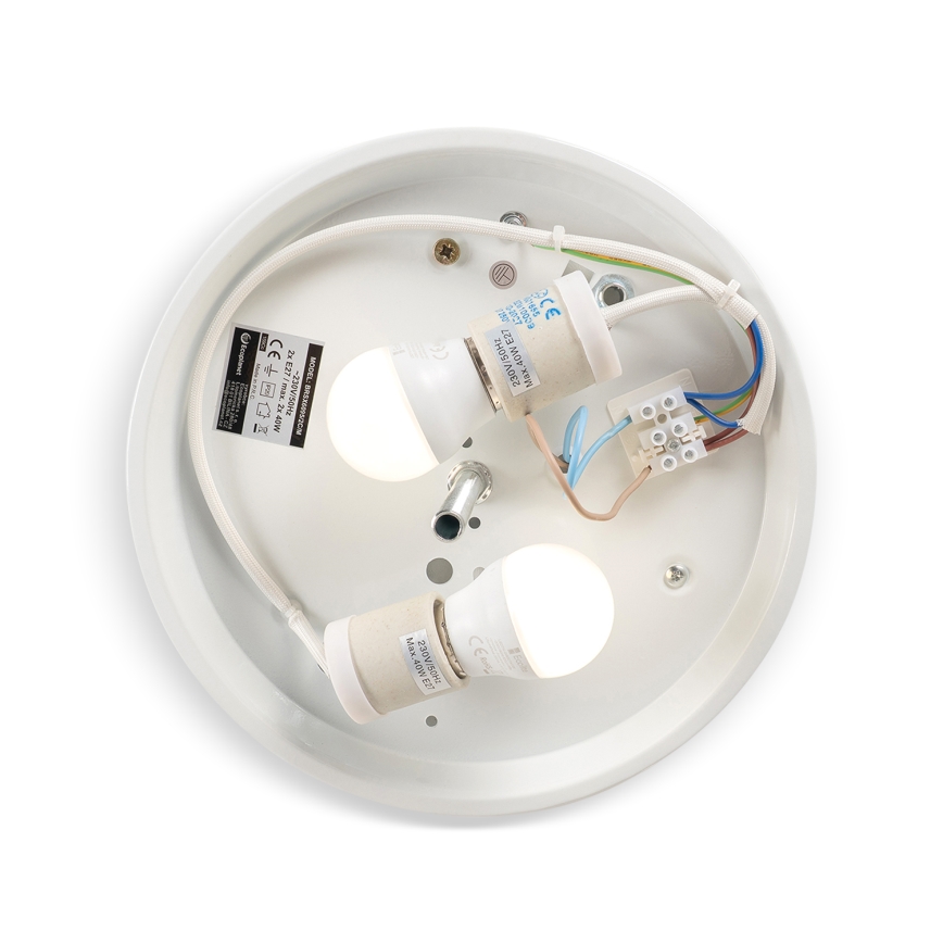 BRILAGI - FRESCO laelamp 2xE27/40W/230V läbimõõt 30 cm hõbedane