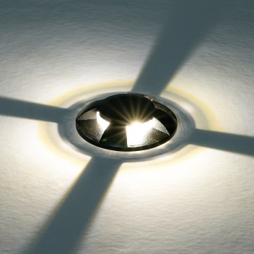 Brilagi - GROUNDRAY LED välisvalgusti sõidutee jaoks 1W/230V, must, IP67