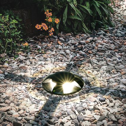 Brilagi - GROUNDRAY LED välisvalgusti sõidutee jaoks 1W/230V, must, IP67