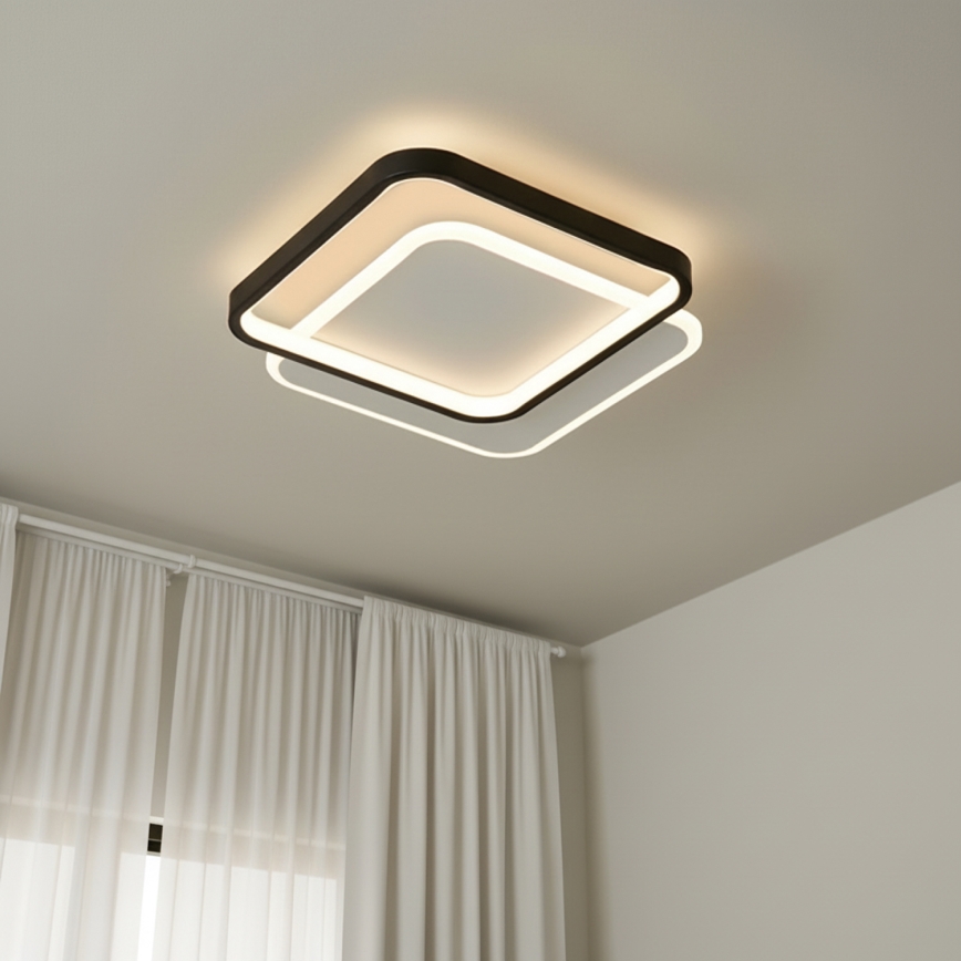 Brilagi - LED-hämardatav laevalgusti FLARE LED/43W/230V 3000-6000K 39,5x45 cm valge/must + kaugjuhtimispult
