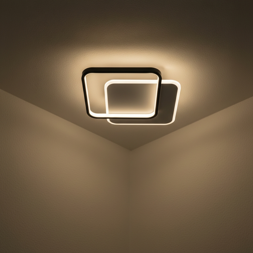 Brilagi - LED-hämardatav laevalgusti FLARE LED/43W/230V 3000-6000K 39,5x45 cm valge/must + kaugjuhtimispult