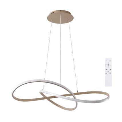 Brilagi - Hämardatav ripplühter kaablil INFINITY LED/80W/230V 3000-6000K 80x80 cm beež + kaugjuhtimispult
