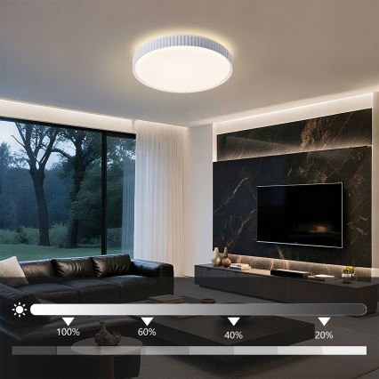 Brilagi - hämardatav LED-laevalgusti CORVO LED/72W/230V 3000-6000K valge, läbimõõt 50 cm + kaugjuhtimispult