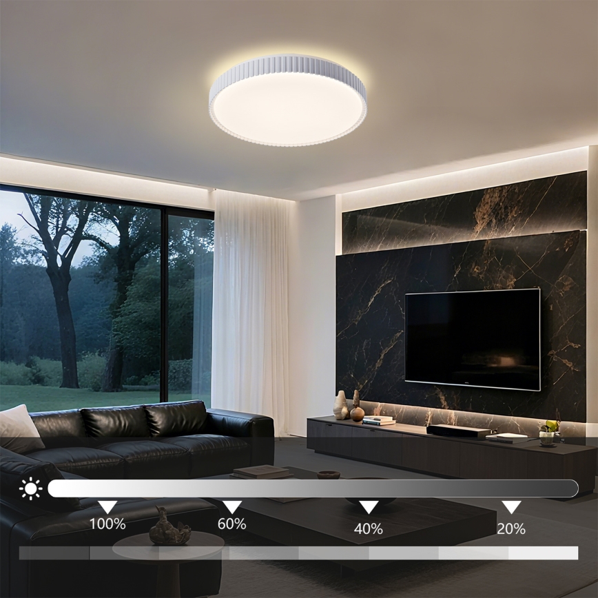 Brilagi - hämardatav LED-laevalgusti CORVO LED/72W/230V 3000-6000K valge, läbimõõt 50 cm + kaugjuhtimispult