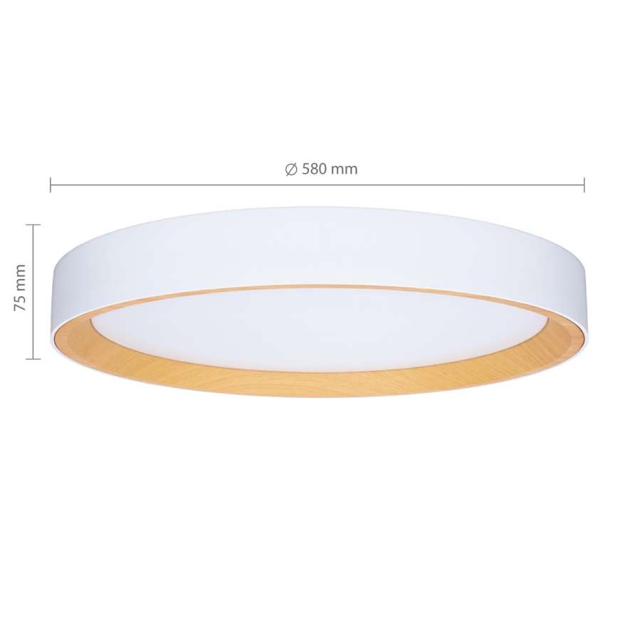 Brilagi - Hämardatav LED-laelamp LARIOS LED/72W/230V 3000-6500K valge Ø 59 cm + kaugjuhtimispult