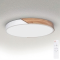 Brilagi - hämardatav laelamp PILANA LED/60W/230V 3000–6500K tamm/valge Ø 60 cm + kaugjuhtimispult