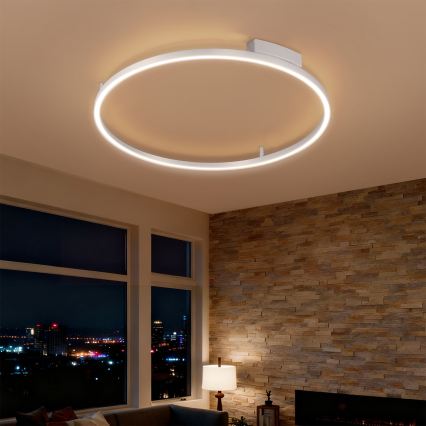 Brilagi - Hämardatav LED-laelamp PORTOFINO LED/60W/230V 3000-6000K läbimõõt 80 cm hõbedane + kaugjuhtimispult