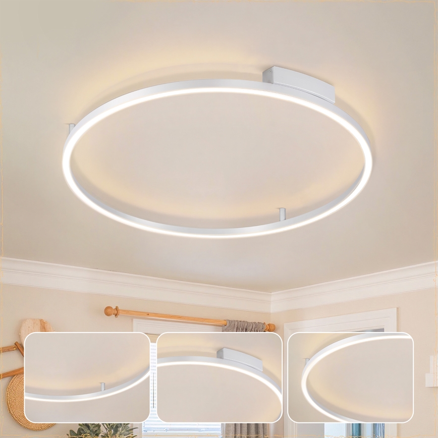 Brilagi - Hämardatav LED-laelamp PORTOFINO LED/60W/230V 3000-6000K läbimõõt 80 cm hõbedane + kaugjuhtimispult