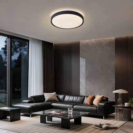 Brilagi - hämardatav LED-laelamp CORVO LED/72W/230V 3000-6000K must, läbimõõt 50 cm + kaugjuhtimispult