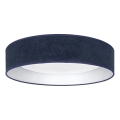 Brilagi - hämardatav laevalgusti VELVET SMARTIX LED/24W/230V 3000-6000K, läbimõõt 45 cm, sinine, Wi-Fi Tuya Beacon + kaugjuhtimispult