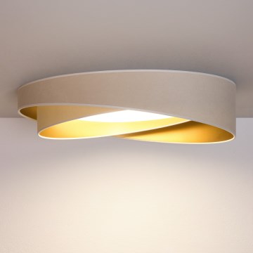 BRILAGI - Hämardatav laevalgusti VELVET TWIST LED/36W/230V 3000-6000K Ø 65 cm Wi-Fi Tuya Beacon valge/kuldne + kaugjuhtimispult