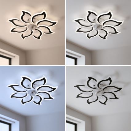 Brilagi - LED-hämardatav laeventilaator LED/44W/230V läbimõõt 90 cm must + kaugjuhtimispult