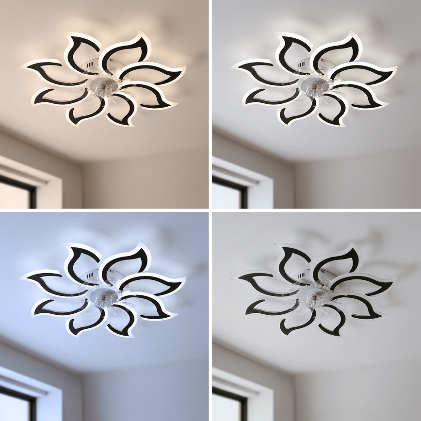 Brilagi - LED-hämardatav laeventilaator LED/44W/230V läbimõõt 90 cm must + kaugjuhtimispult