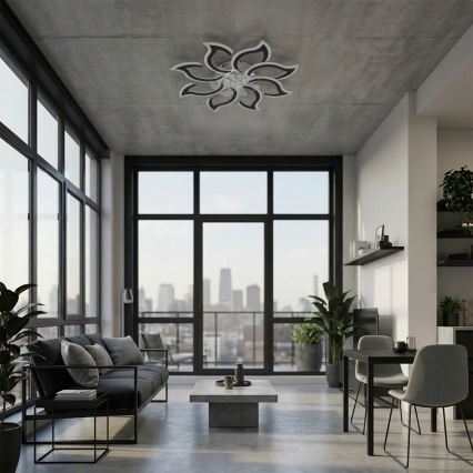 Brilagi - LED-hämardatav laeventilaator LED/44W/230V läbimõõt 90 cm must + kaugjuhtimispult