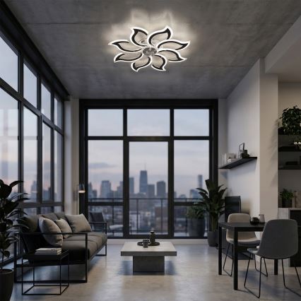 Brilagi - LED-hämardatav laeventilaator LED/44W/230V läbimõõt 90 cm must + kaugjuhtimispult
