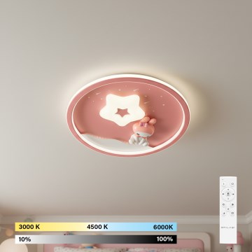 Brilagi - hämardatav laste laelamp BUNNY LED/83W/230V 3000-6000K läbimõõt 49 cm + kaugjuhtimispult