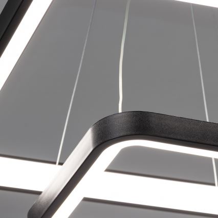 Brilagi - LED hämardatav kaablil riputatav rippvalgusti FALCON SLIM LED/78W/230V 3000-6500K 50x50 cm must + kaugjuhtimispult