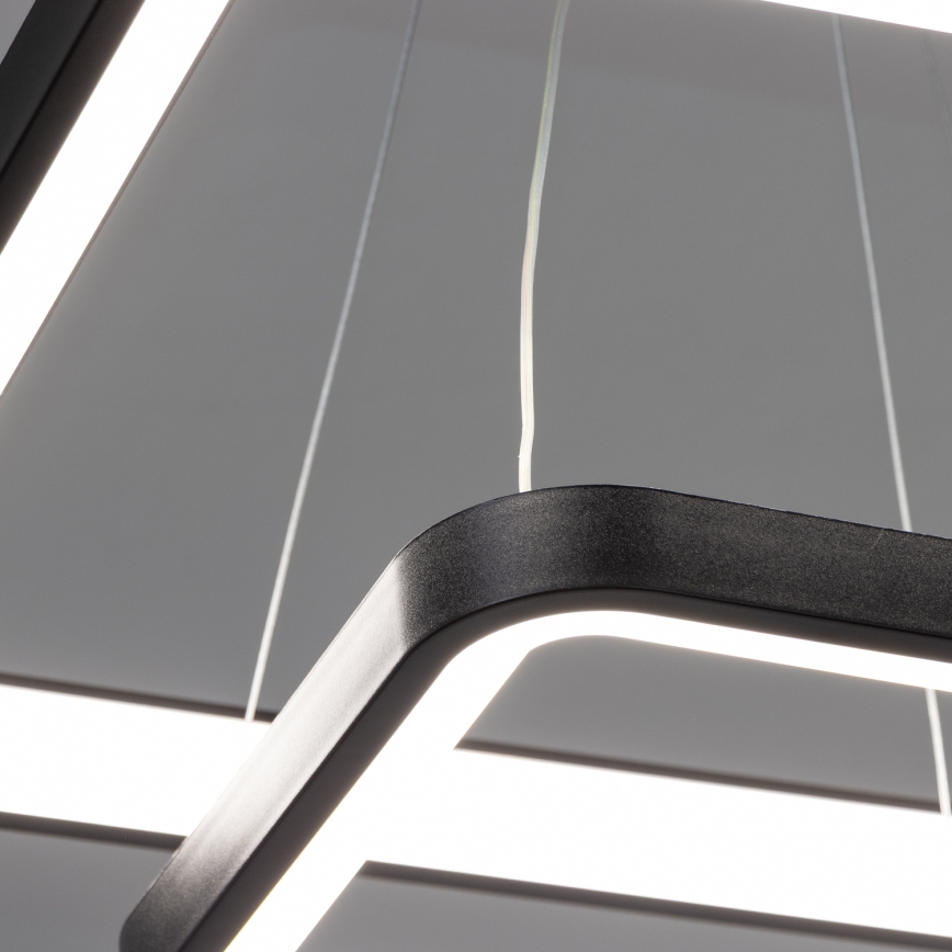 Brilagi - LED hämardatav kaablil riputatav rippvalgusti FALCON SLIM LED/78W/230V 3000-6500K 50x50 cm must + kaugjuhtimispult