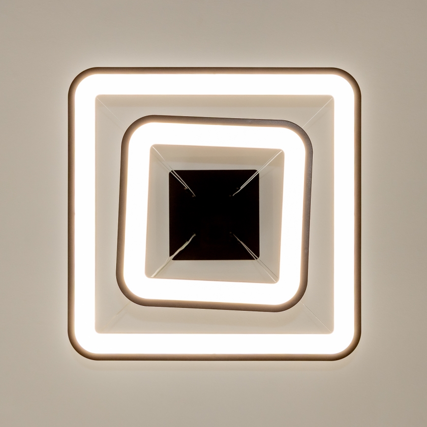 Brilagi - LED hämardatav kaablil riputatav rippvalgusti FALCON SLIM LED/78W/230V 3000-6500K 50x50 cm must + kaugjuhtimispult