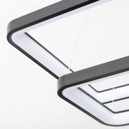 Brilagi - LED hämardatav kaablil riputatav rippvalgusti FALCON SLIM LED/78W/230V 3000-6500K 50x50 cm must + kaugjuhtimispult