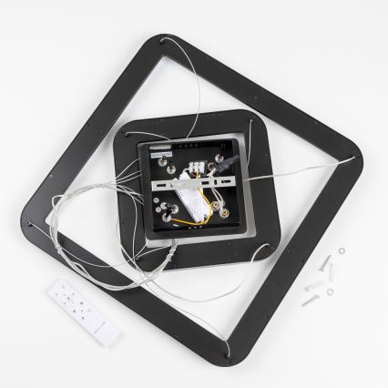 Brilagi - LED hämardatav kaablil riputatav rippvalgusti FALCON SLIM LED/78W/230V 3000-6500K 50x50 cm must + kaugjuhtimispult