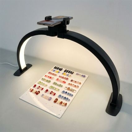 Brilagi - Hämardatav LED-kaarjas lauavalgusti RADIO LED/25W/24/230V 3000/4000/6500K must