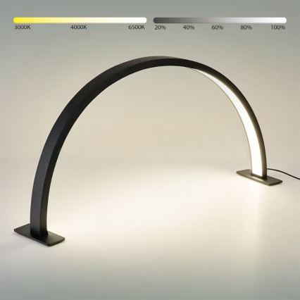 Brilagi - LED hämardatav kaarjas lauavalgusti RADIO LED/30W/24/230V 3000/4000/6500K must