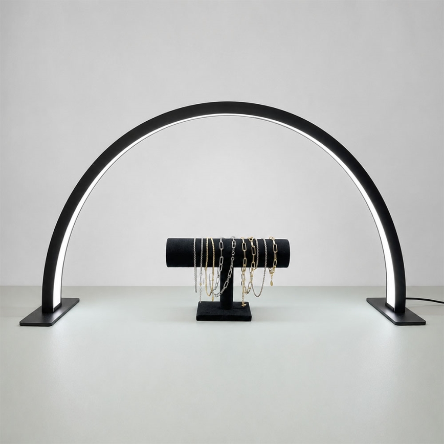 Brilagi - LED hämardatav kaarjas lauavalgusti RADIO LED/30W/24/230V 3000/4000/6500K must