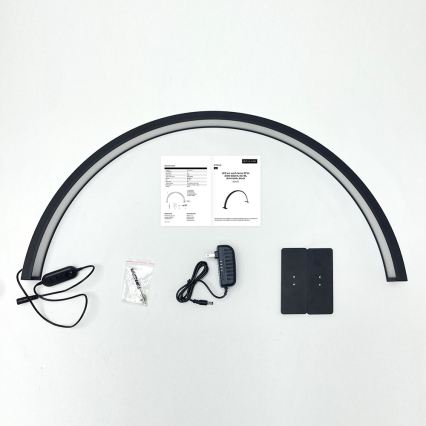 Brilagi - LED hämardatav kaarjas lauavalgusti RADIO LED/30W/24/230V 3000/4000/6500K must