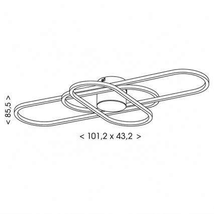 BRILAGI - Hämardatav LED-laelamp APOLLO LED/58W/230V 3000-6500K 43,2x101,2 cm mattkroom + kaugjuhtimispult
