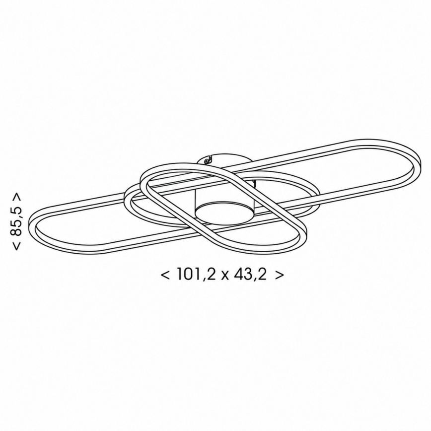 BRILAGI - Hämardatav LED-laelamp APOLLO LED/58W/230V 3000-6500K 43,2x101,2 cm mattkroom + kaugjuhtimispult