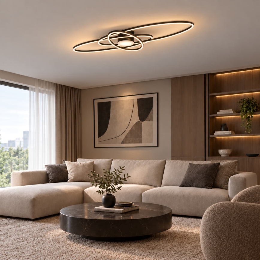 BRILAGI - hämardatav LED-laelamp APOLLO LED/58W/230V 3000-6500K 43,2x101,2 cm must + kaugjuhtimispult