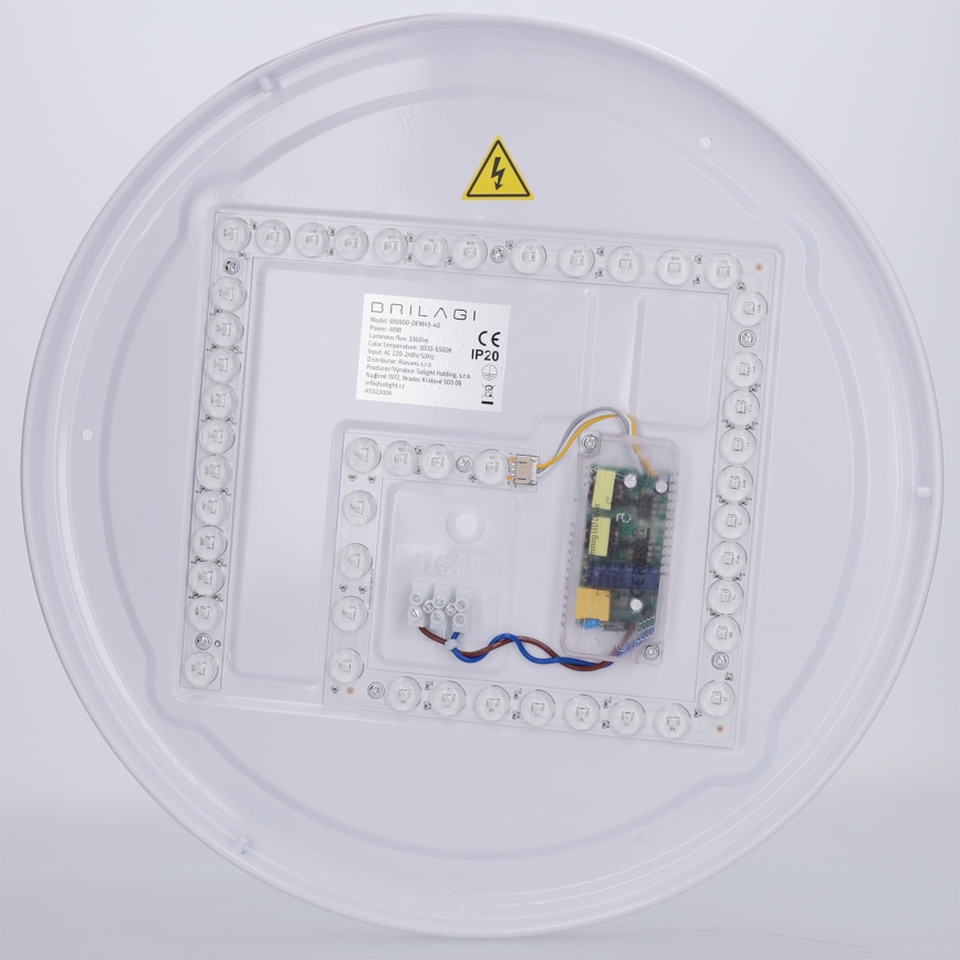 Brilagi - LED hämardatav laelamp COCI LED/48W/230V 3000-6500K läbimõõt 39 cm puitdekor/must + kaugjuhtimispult