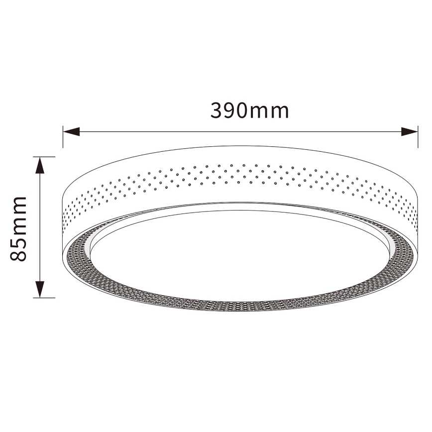 Brilagi - LED hämardatav laelamp COCI LED/48W/230V 3000-6500K läbimõõt 39 cm puitdekor/must + kaugjuhtimispult