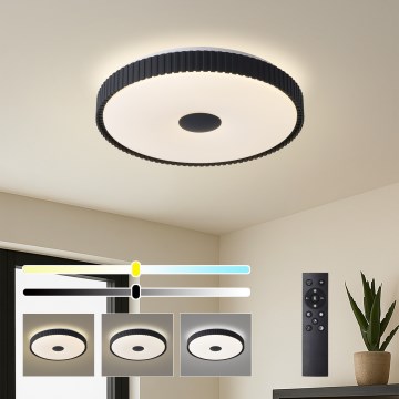 Brilagi - hämardatav LED-laelamp CORVO LED/72W/230V 3000-6000K must, läbimõõt 50 cm + kaugjuhtimispult