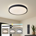 Brilagi - hämardatav LED-laelamp CORVO LED/72W/230V 3000-6000K must, läbimõõt 50 cm + kaugjuhtimispult
