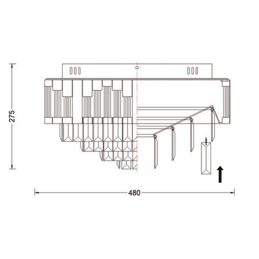 Brilagi - Hämardatav LED-laelamp CROWN LED/41W/230V 3000-6000K läbimõõt 48 cm must + kaugjuhtimispult