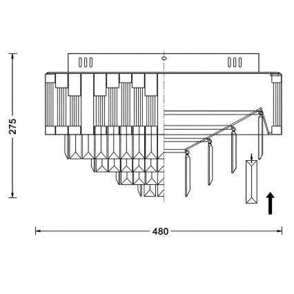 BRILAGI - Hämardatav LED-laelamp CROWN LED/41W/230V 3000-6000K läbimõõt 48 cm must + kaugjuhtimispult