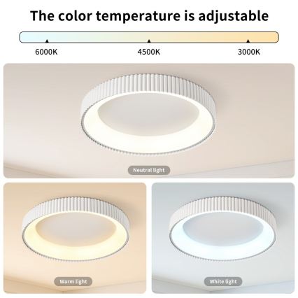 BRILAGI - LED hämardatav laevalgusti FALCON MODERN LED/54W/230V 3000-6000K Ø 60 cm valge + kaugjuhtimispult