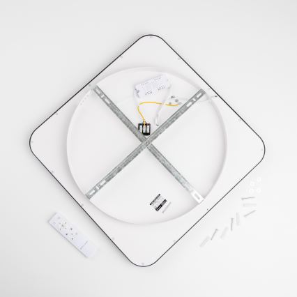 Brilagi - LED hämardatav laevalgusti FALCON SLIM LED/50W/230V 3000-6500K 50x50 cm must + kaugjuhtimispult