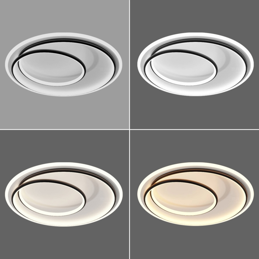 Brilagi - LED-hämardatav laelamp FLARE LED/38 W/230 V 3000–6000 K Ø 48 cm must/valge + kaugjuhtimispult