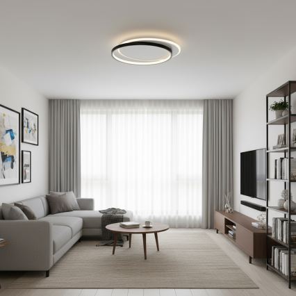 BRILAGI - Hämardatav LED-laevalgusti FLARE LED/48W/230V 3000-6000K 39,5x45 cm valge/must + kaugjuhtimispult