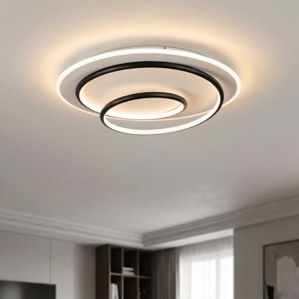 BRILAGI - hämardatav LED-laelamp FLARE LED/70W/230V 3000–6000K Ø 50 cm valge/must + kaugjuhtimispult