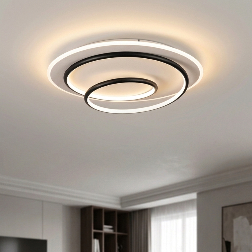 BRILAGI - hämardatav LED-laelamp FLARE LED/70W/230V 3000–6000K Ø 50 cm valge/must + kaugjuhtimispult